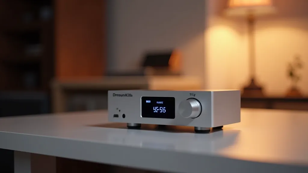Kompaktní USB DAC zesilovač s digitálními displejem a hliníkovým pouzdrem